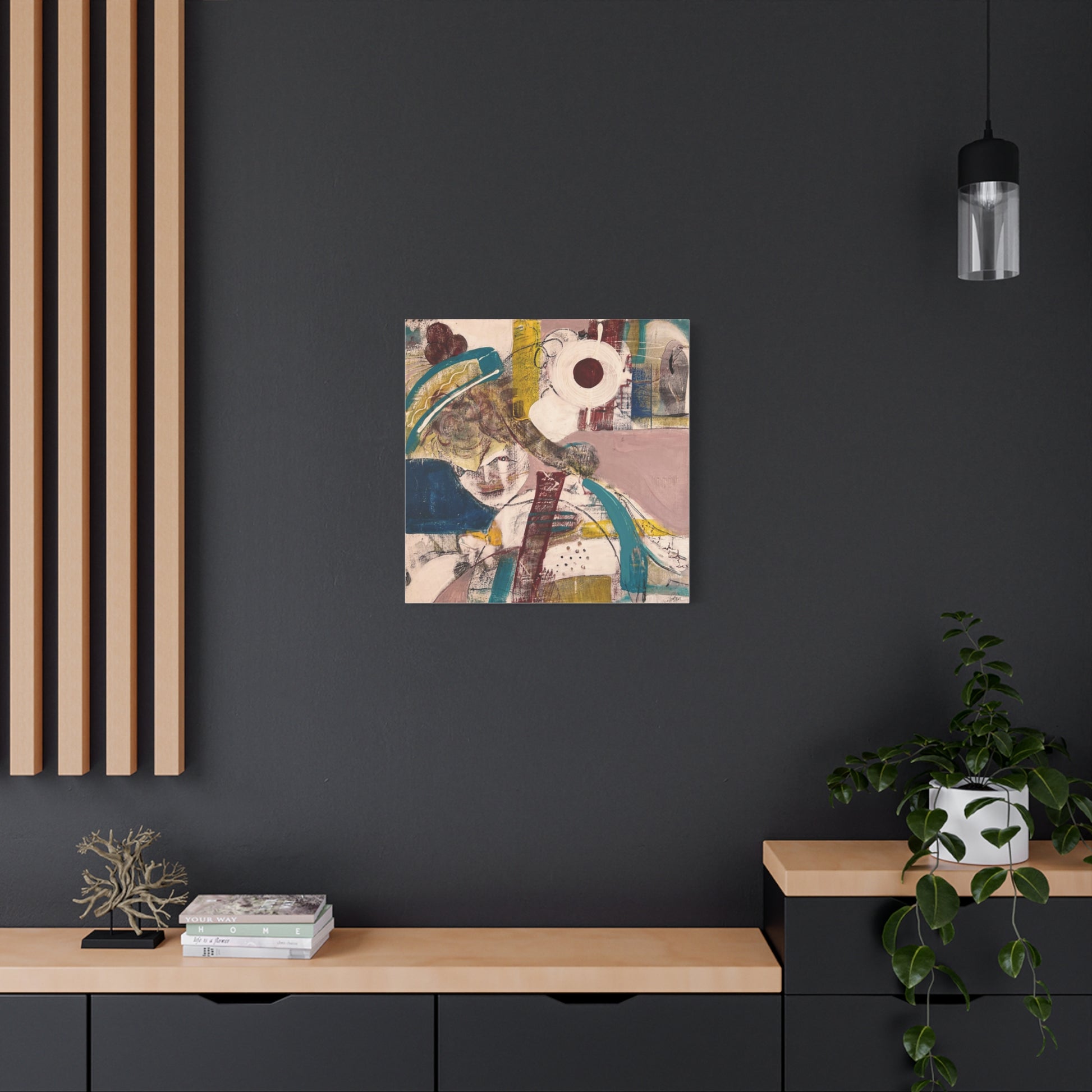 In your service, canvas prints, black wall